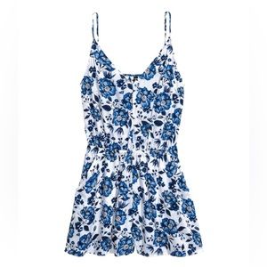 Blue Floral Romper Size 0